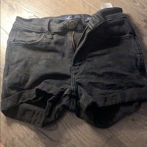 hollister black jean shorts, mid-rise short 3”